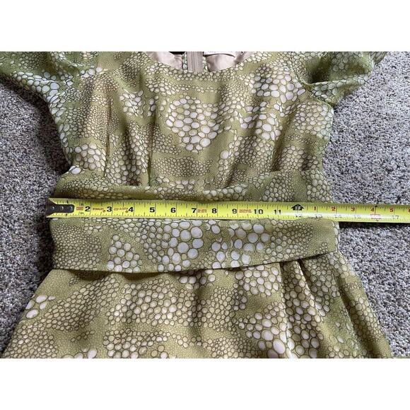 Vintage 60s 70s Vera Hicks Helga Green Yellow Retro Funky Dress Medium Small - Picture 8 of 9